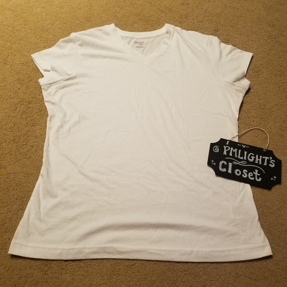 Danskin Now White Short Sleeve Top XL
